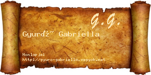 Gyuró Gabriella névjegykártya