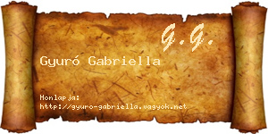 Gyuró Gabriella névjegykártya